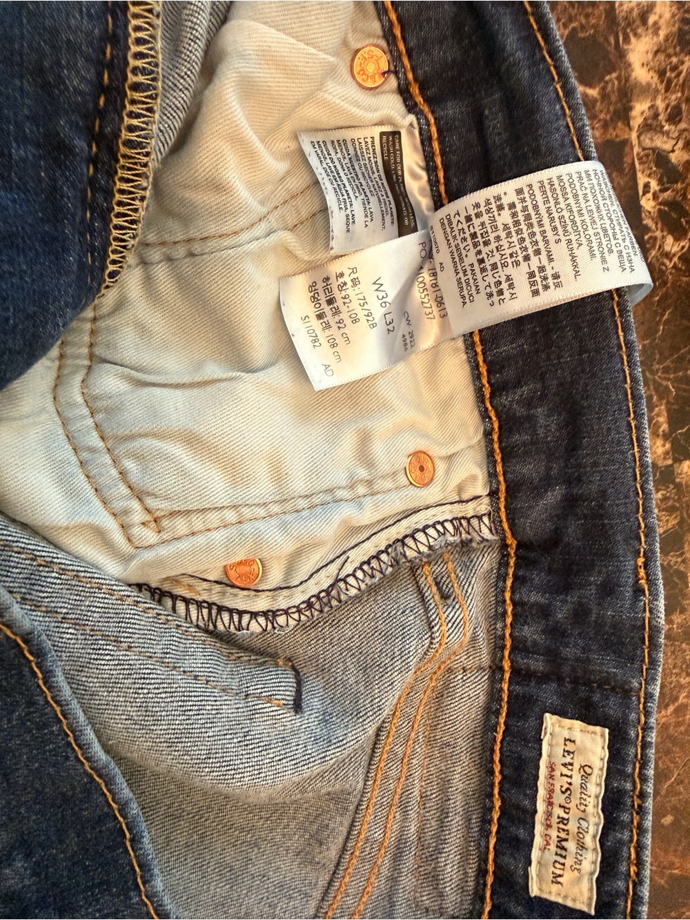 Levi’s Premium 541 Athletic Taper Jeans Men’s 36x32 Blue Stretch Denim Style 181 - Picture 9 of 10